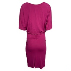 Michael Kors Ruched Mini Dress in Pink Cotton