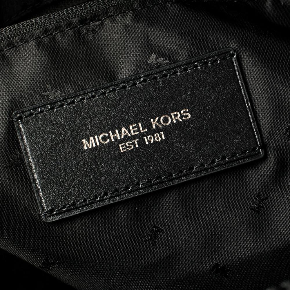 Men's Michael Kors Sapphire Blue Nylon and Leather Convertible Backpack Duffle Bag