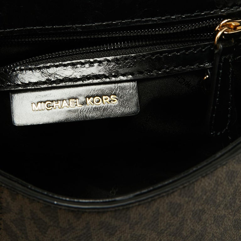 Michael Kors Signature Coated Canvas and Leather Whitney Top Handle Bag