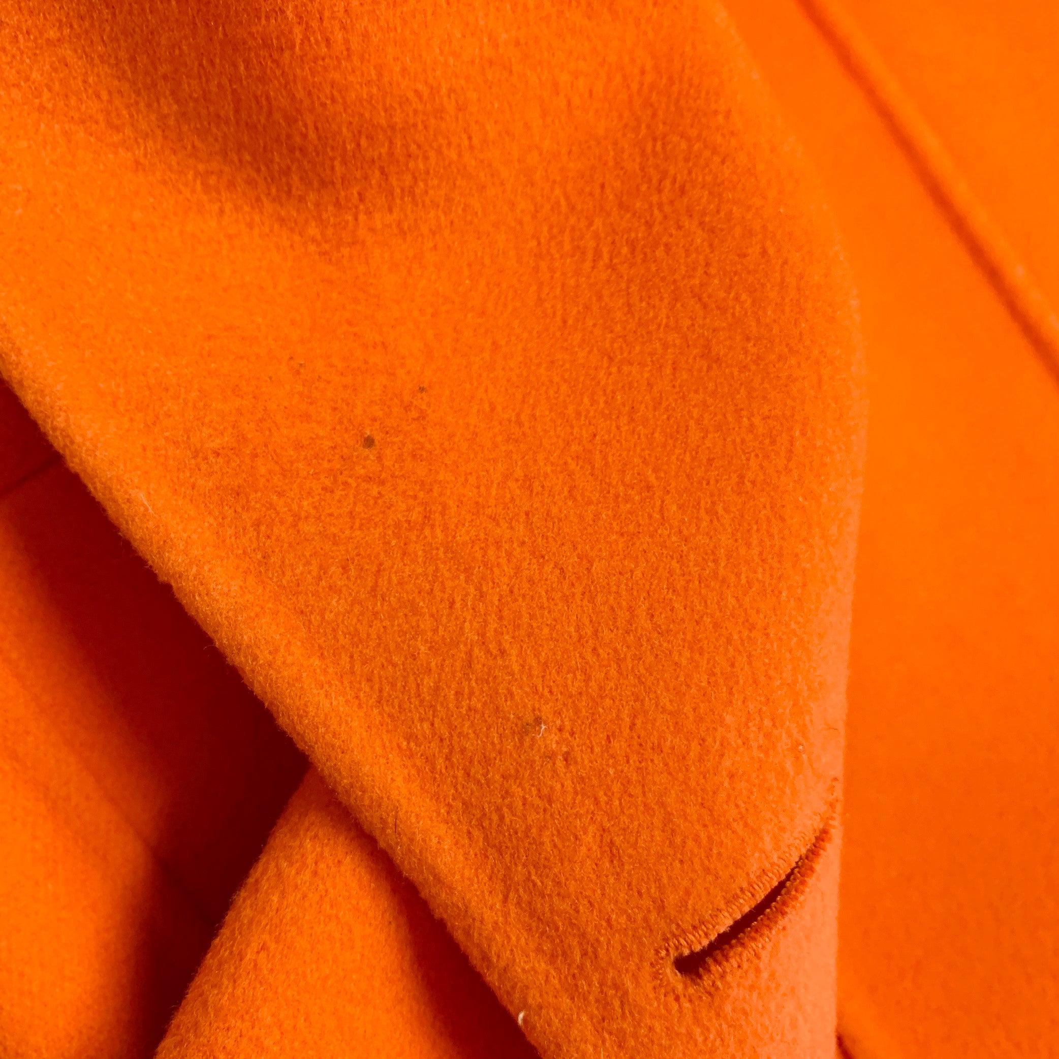 MICHAEL KORS Size 12 Orange Wool Cashmere Peak Lapel Coat In Good Condition For Sale In San Francisco, CA