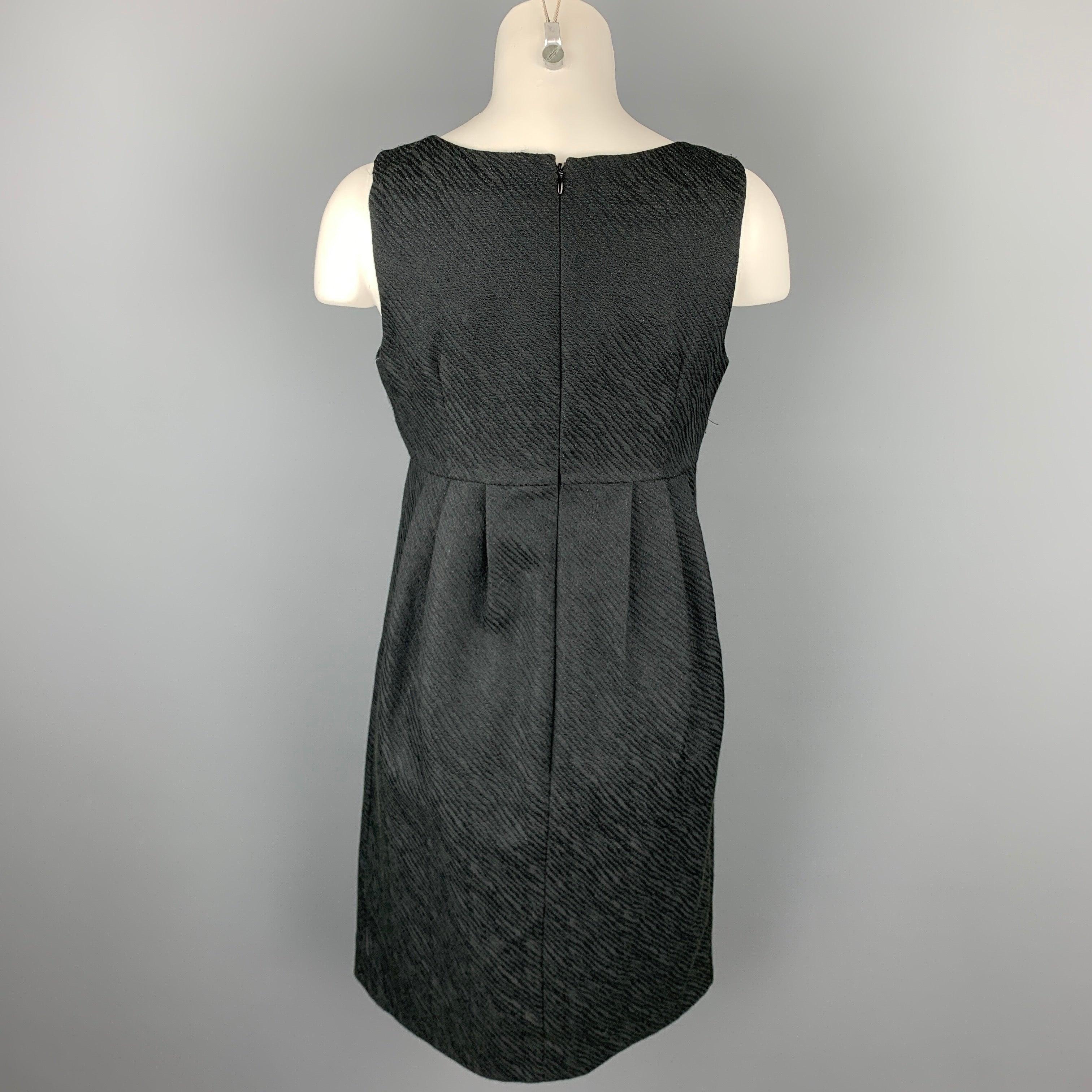 Women's MICHAEL KORS Size 4 Black Woven Polyester Blend Empire Waist Dress For Sale