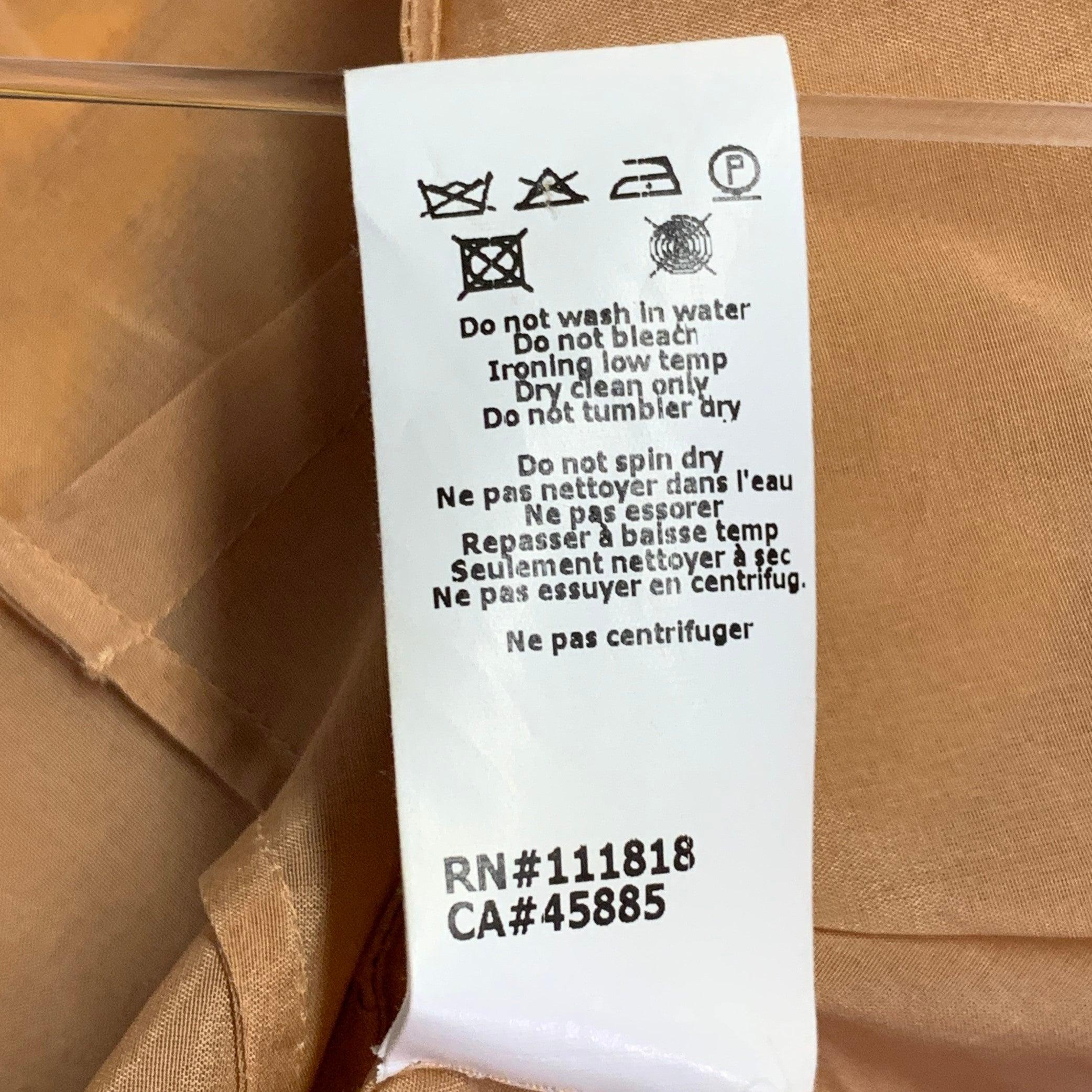 MICHAEL KORS Talla 4 Amarillo Mostaza Vestido de cóctel en línea A de encaje de mezcla de algodón en venta 3