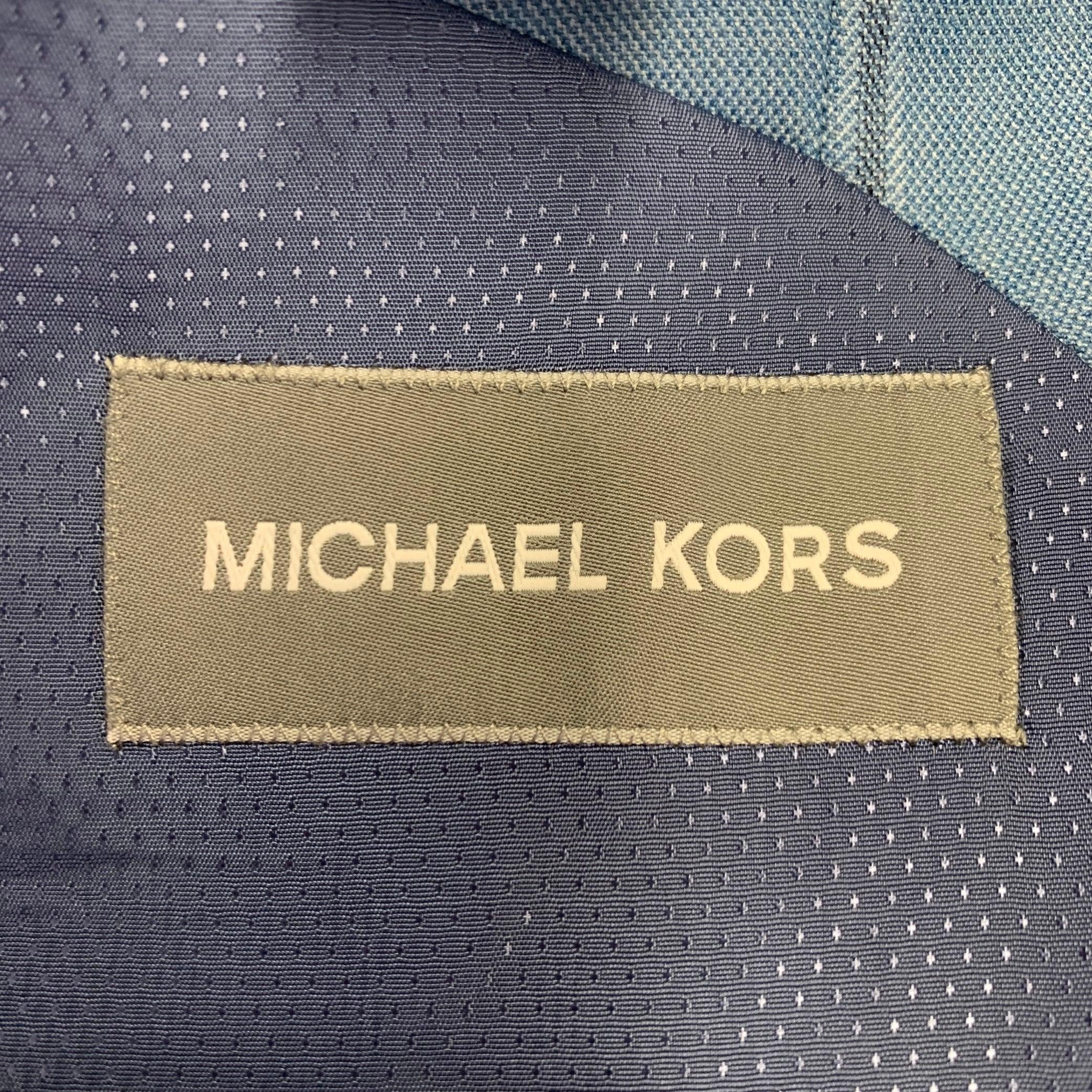 MICHAEL KORS Talla 40 Corto Azul Ventana Mezcla Poliéster Abrigo Deportivo en venta 1