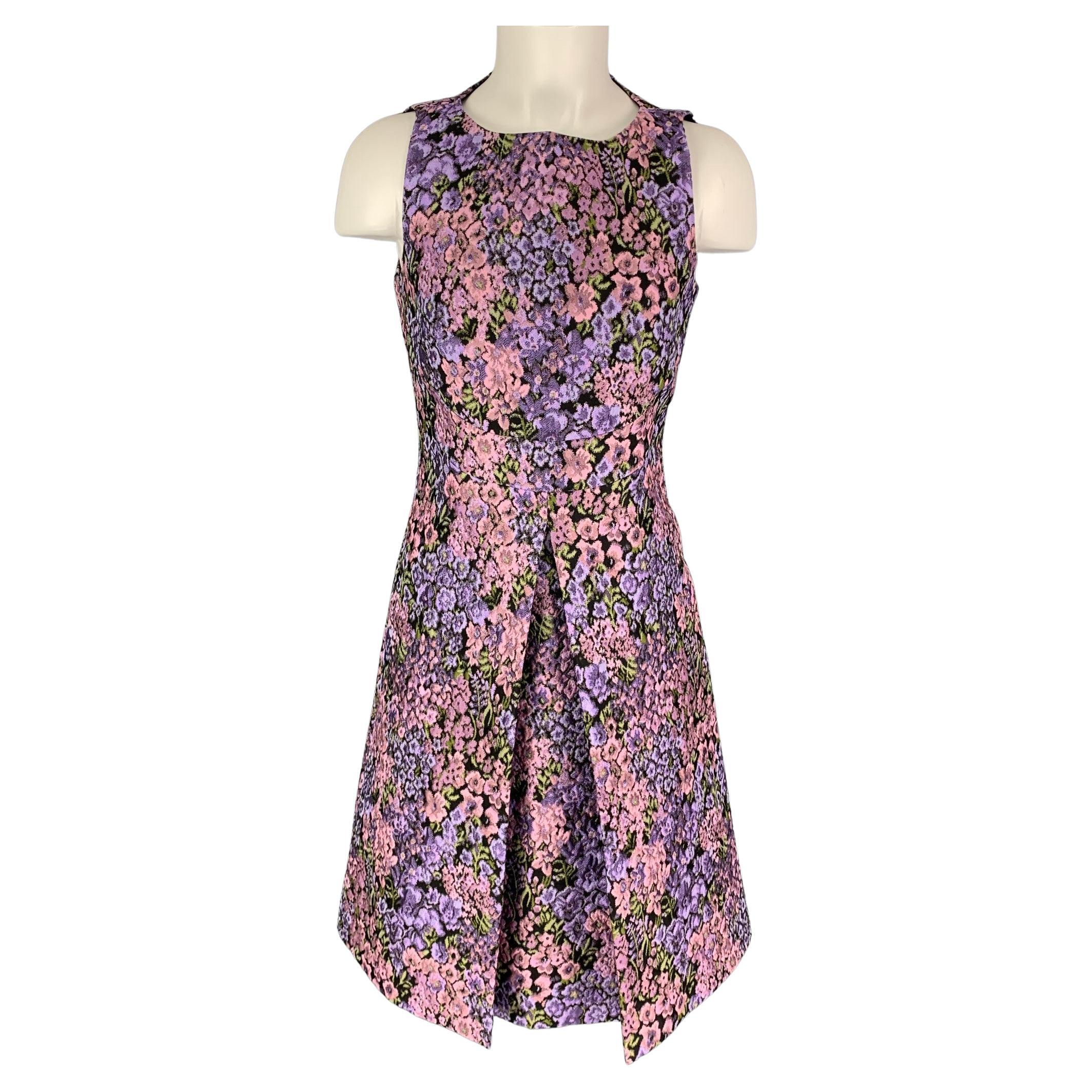 MICHAEL KORS Size 6 Purple Pink Polyester Floral A-Line Dress For Sale at  1stDibs