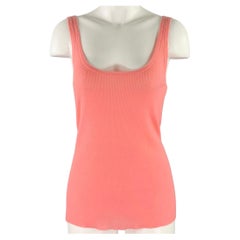 MICHAEL KORS Größe M Rosa geripptes Casual Top
