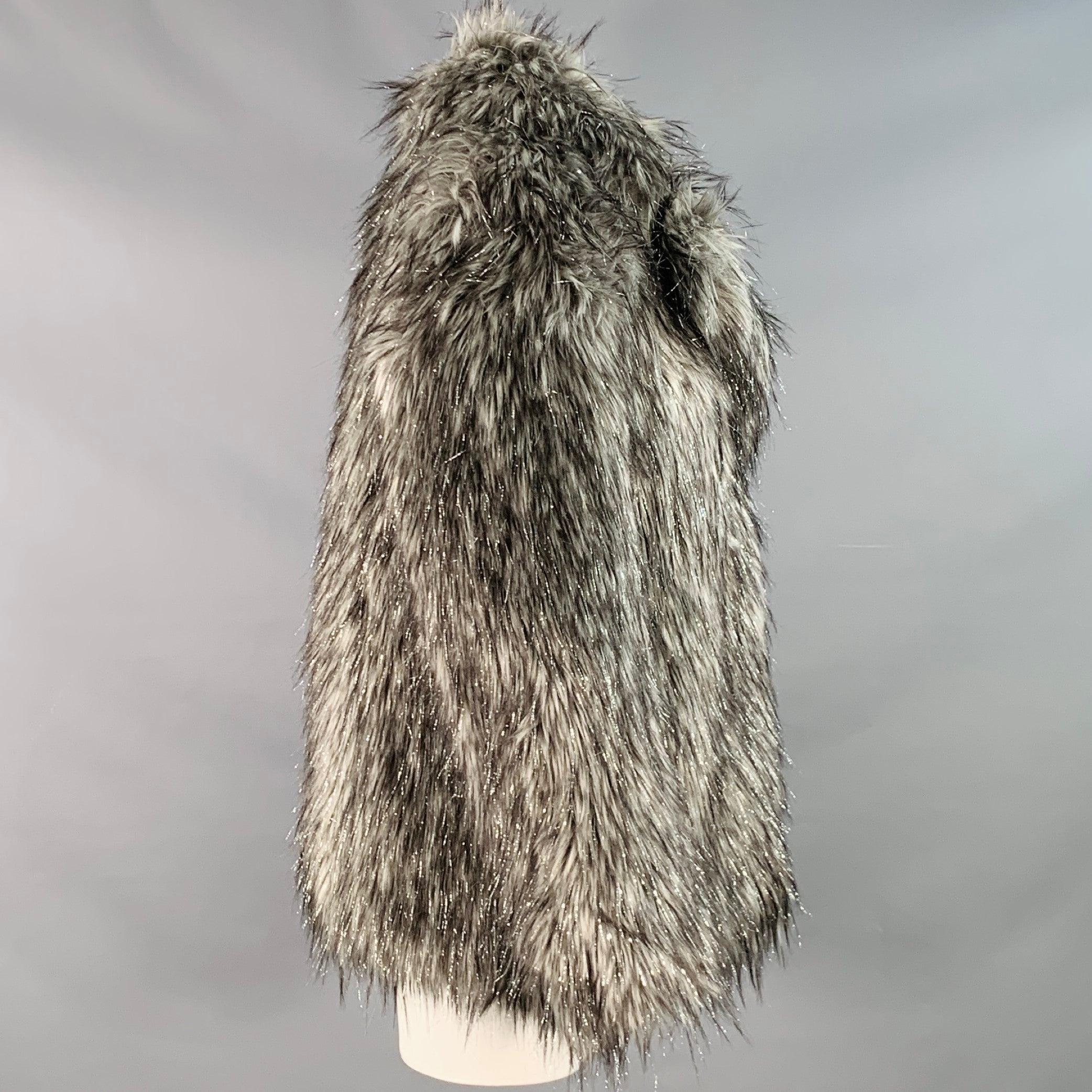 Argento Michael Kors Taglia S Cappotto in misto acrilico grigio-argento in vendita
