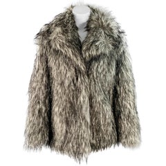 MICHAEL KORS Size S Grey Silver Acrylic Blend Coat
