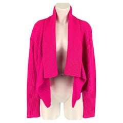 Used MICHAEL KORS Size S Pink Knitted Cashmere Shawl Collar Cardigan