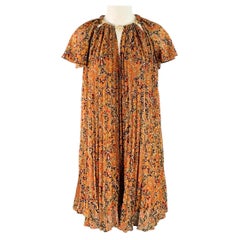 MICHAEL KORS - Robe de cocktail plissée orange et noire, taille XS, neuve avec étiquettes