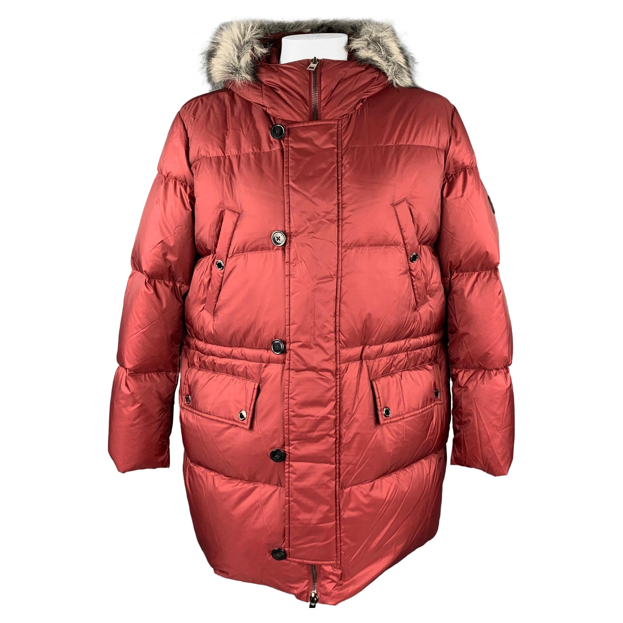 Manteau bordeaux matelassé en nylon rembourré MICHAEL KORS Taille XXL