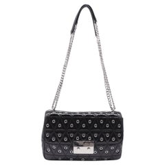 Michael Kors Sloan Chain Shoulder Bag in Black Leather