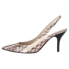 Michael Kors Snake-Embossed Leather Slingback Pumps