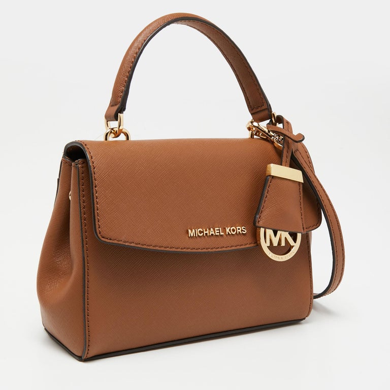 Michael Kors Tan Leather Extra Small Ava Crossbody Bag at 1stDibs