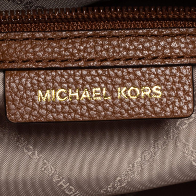 Michael Kors Tan Leather Small Mercer Belted Tote For Sale at 1stDibs