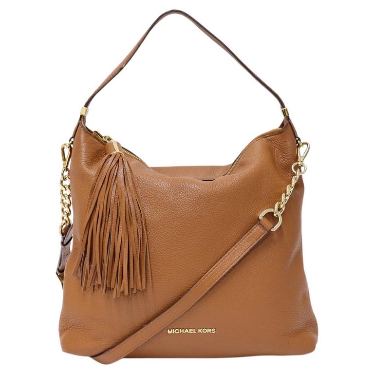 Michael Kors Tan Shoulder Bag with a Fringe Details For Sale at 1stDibs