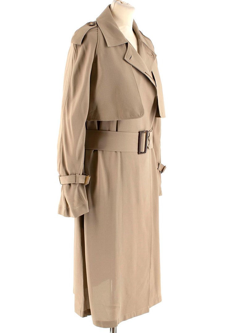 Michael Kors Tan Trench Duster Coat - Size US 0 For Sale at 1stDibs