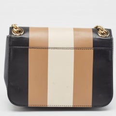 Michael Kors Tricolor Stripe Leather Sloan Shoulder Bag
