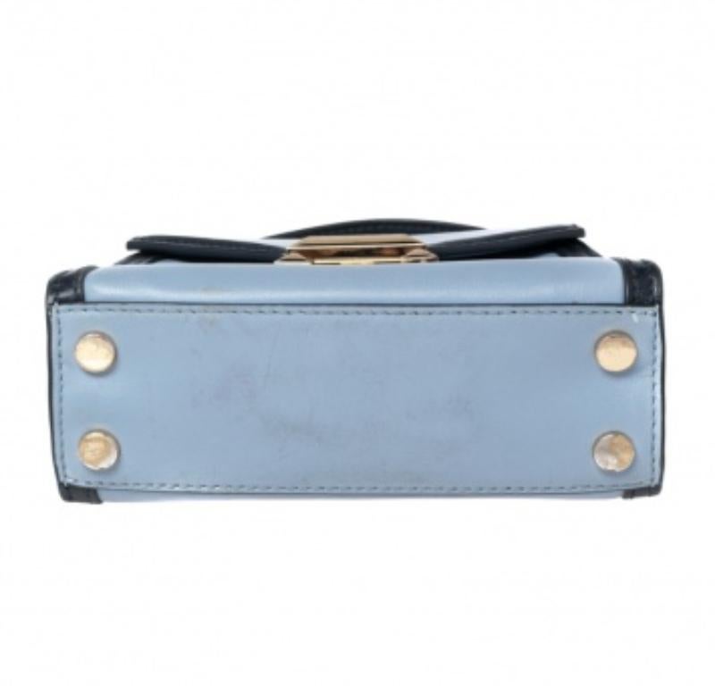 Gris Michael Kors - Mini sac Whitney à poignée en cuir bleu bicolore en vente