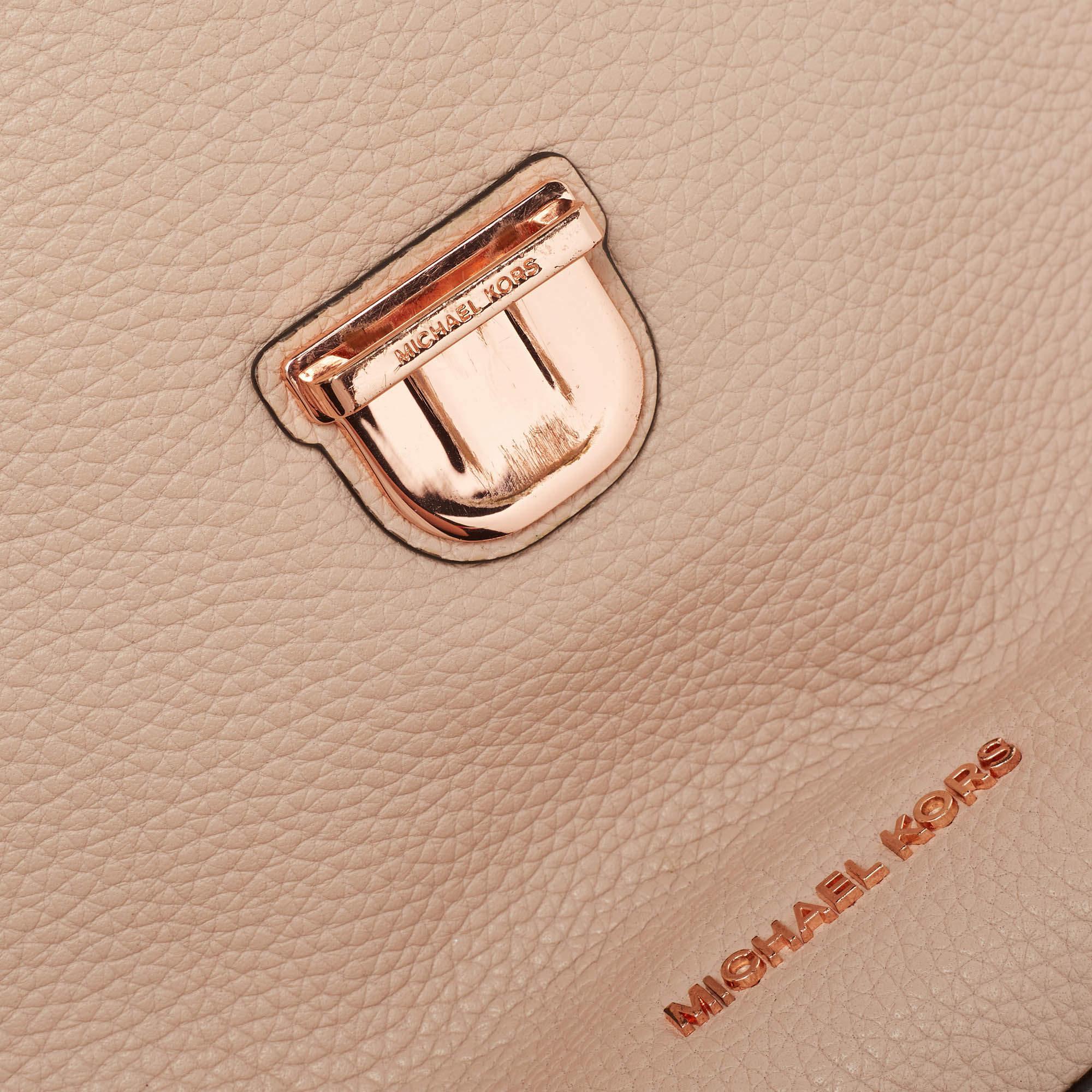 Michael Kors Two Tone Pink Leather Small Bristol Backpack 3