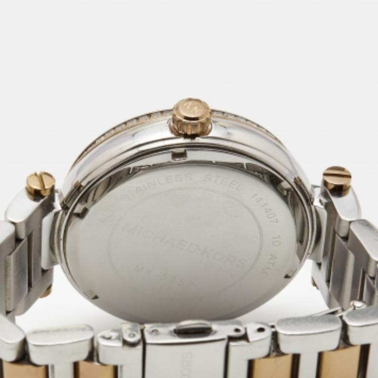 Michael Kors Reloj de pulsera para mujer Skylar MK5957 de acero inoxidable bicolor 41 mm en Bastante bueno estado para la venta en Dubai, Al Qouz 2