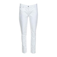 Michael Kors White Denim Straight Fit Jeans M