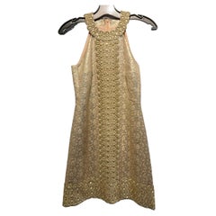 Michael Kors Women´s Gold Embroidered Dress Size 0