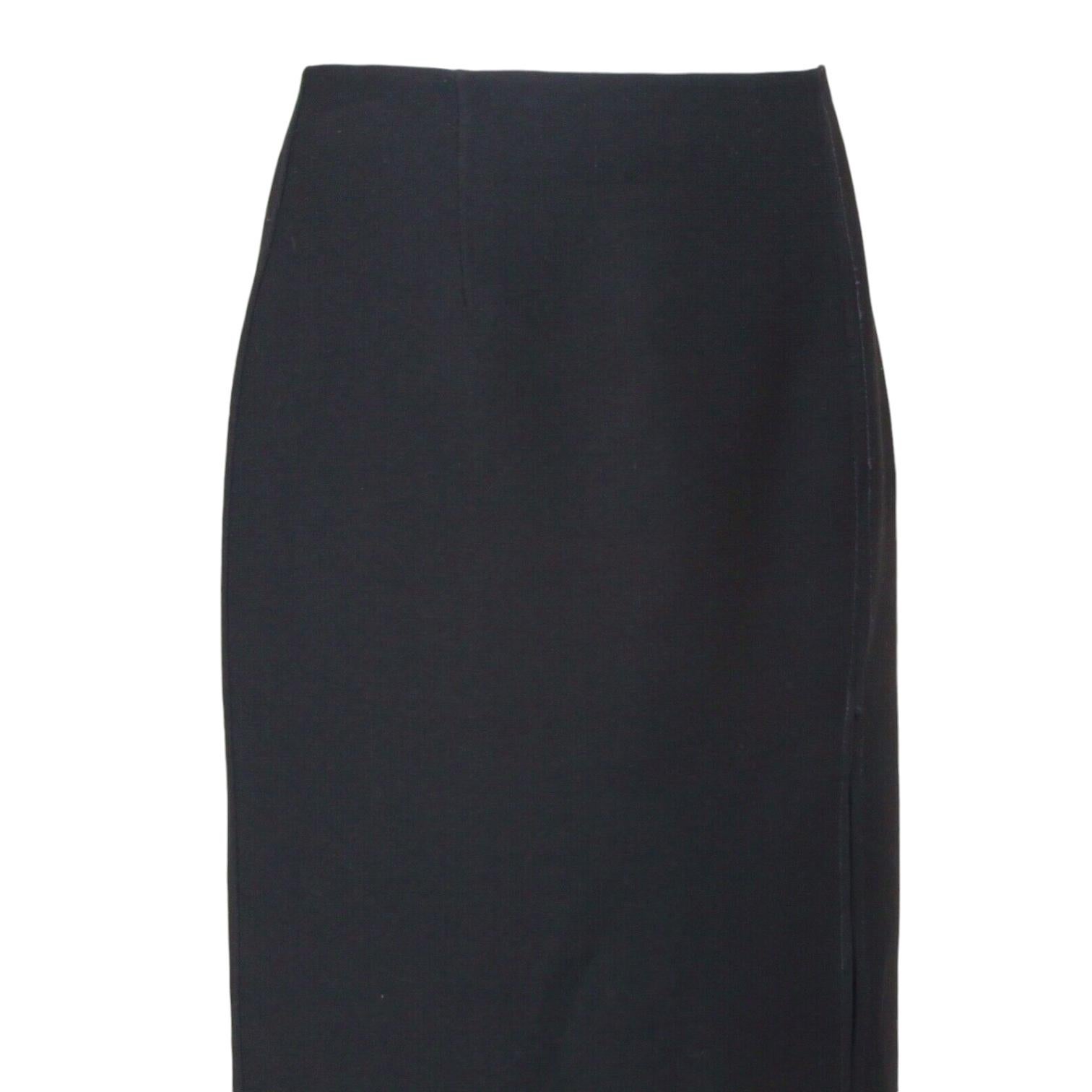 MICHAEL KORS Wool Skirt Black Pencil Straight Slit Sz 4 MADE IN ITALY For Sale 2