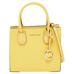 Used Michael Kors Yellow Leather Mercer Tote