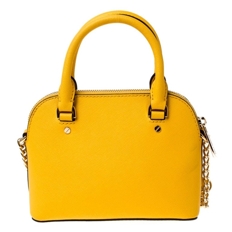 Michael Kors Yellow Leather Mini Emmy Cindy Crossbody Bag at 1stDibs   yellow michael kors bag, yellow mk purse, yellow michael kors crossbody