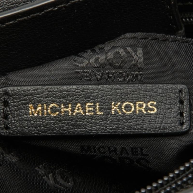 Michael Korse Borsa a tracolla Turnlock in pelle nera in vendita 4