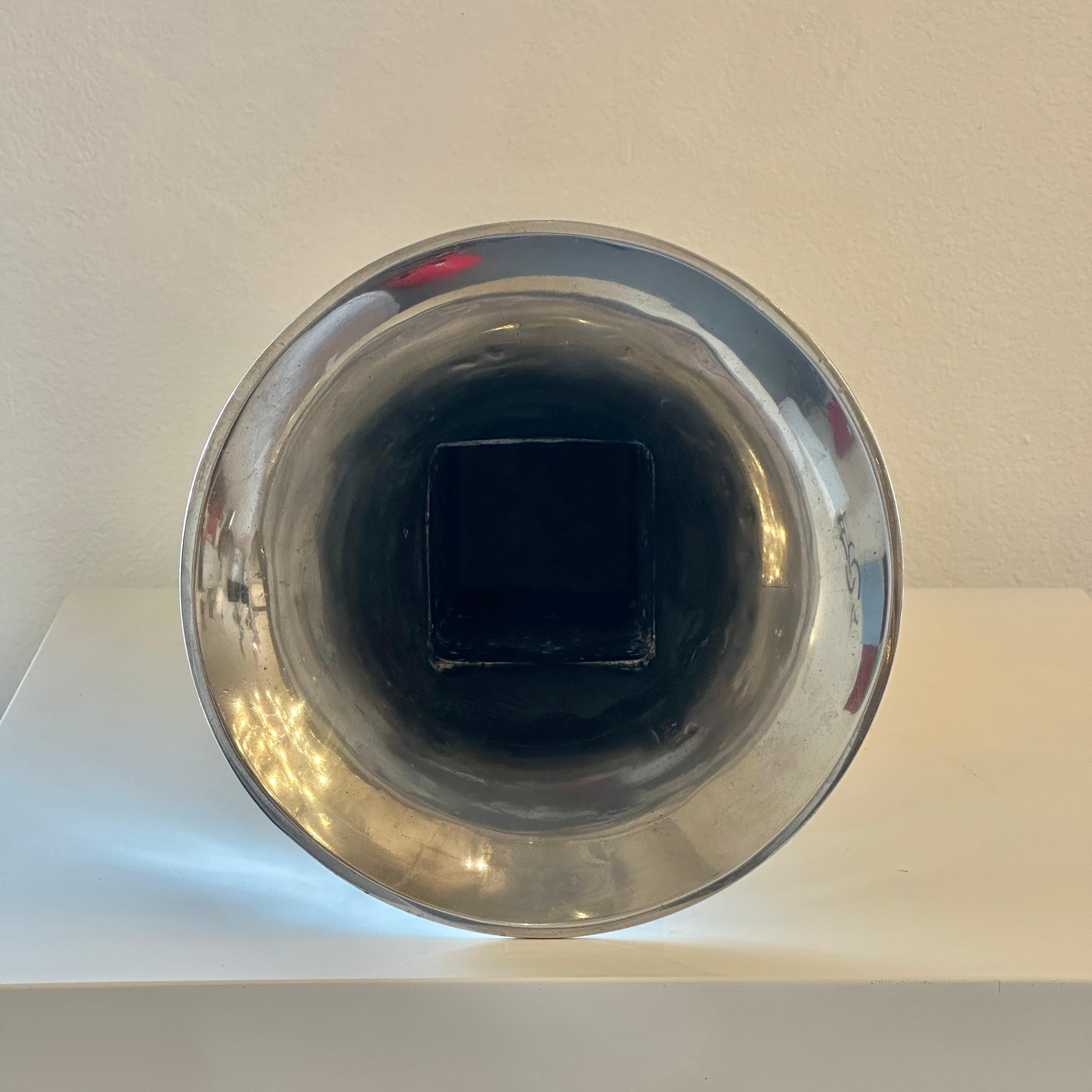 Polished Michael Lax Design Grainware METAAL Vase, circa 1992 For Sale