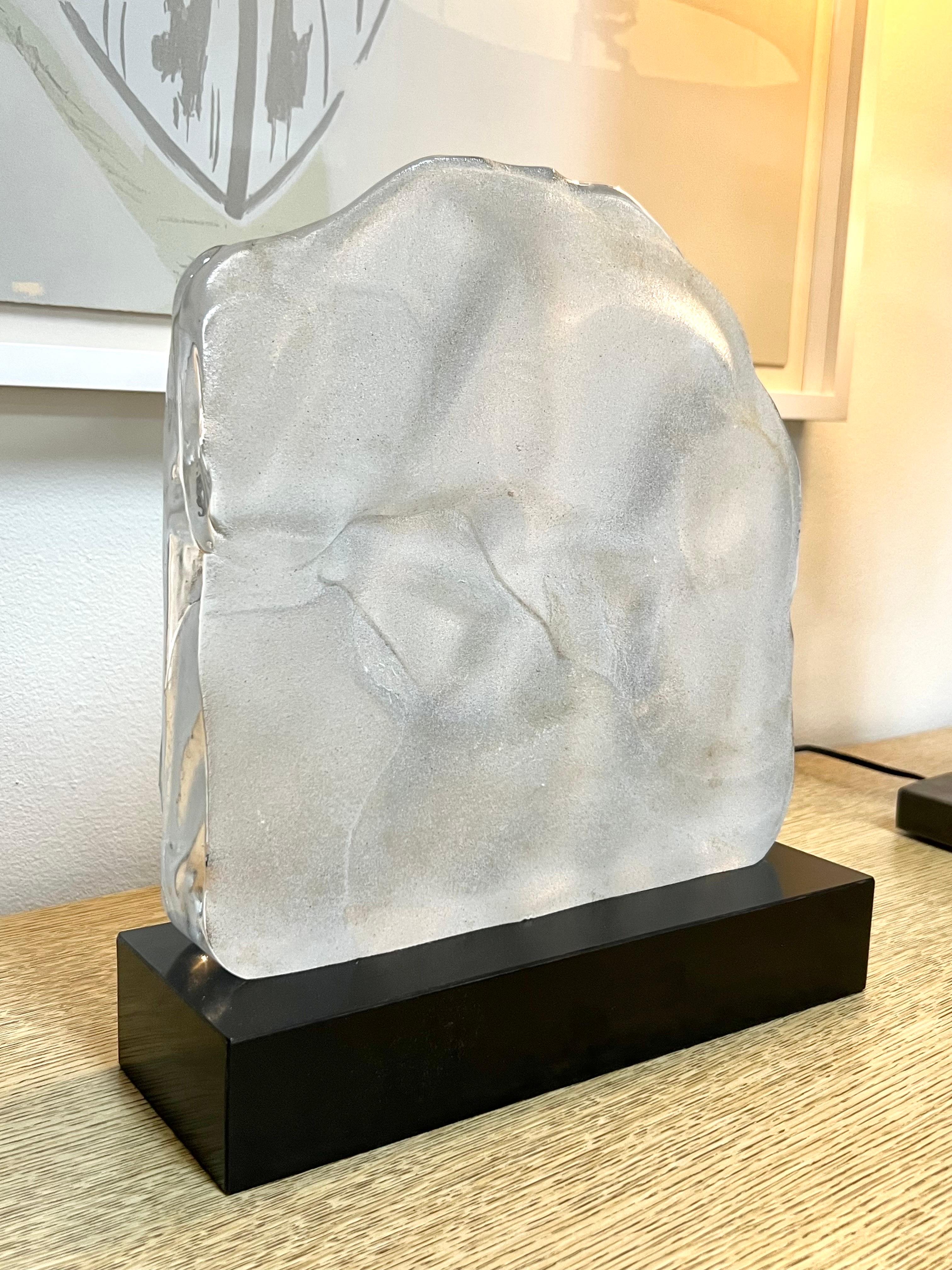 Swedish Michael Lax Rare Modernist Glass Sculpture, 1976 For Sale