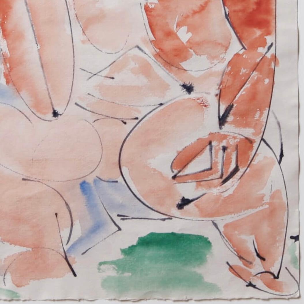 Michael Lekakis Aquarell im Zustand „Hervorragend“ im Angebot in Long Island City, NY