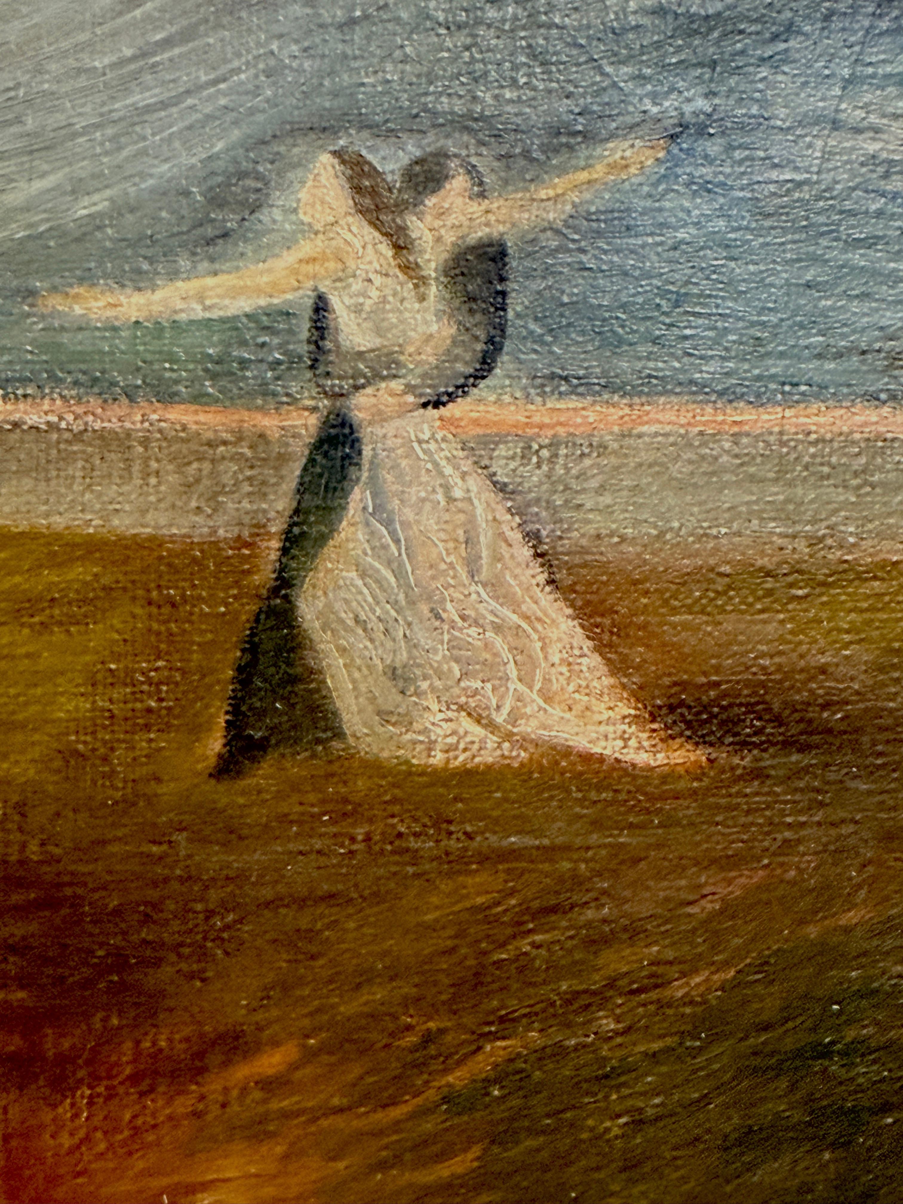 Michael Lenson WPA Surrealist Painting For Sale 4