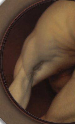 Uomo che si protende verso il basso: Tondo