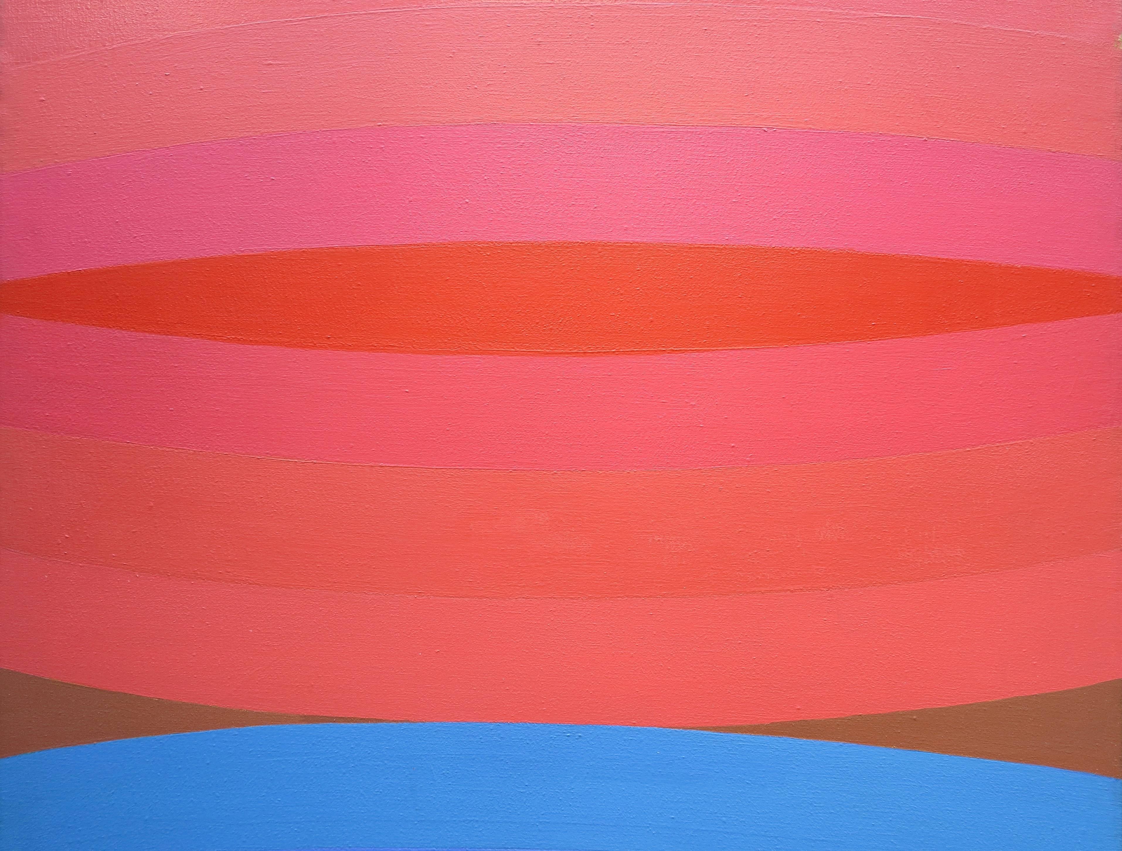 Rotes und oberblaues Rot, 1966 (Hard Edge), Painting, von Michael Loew
