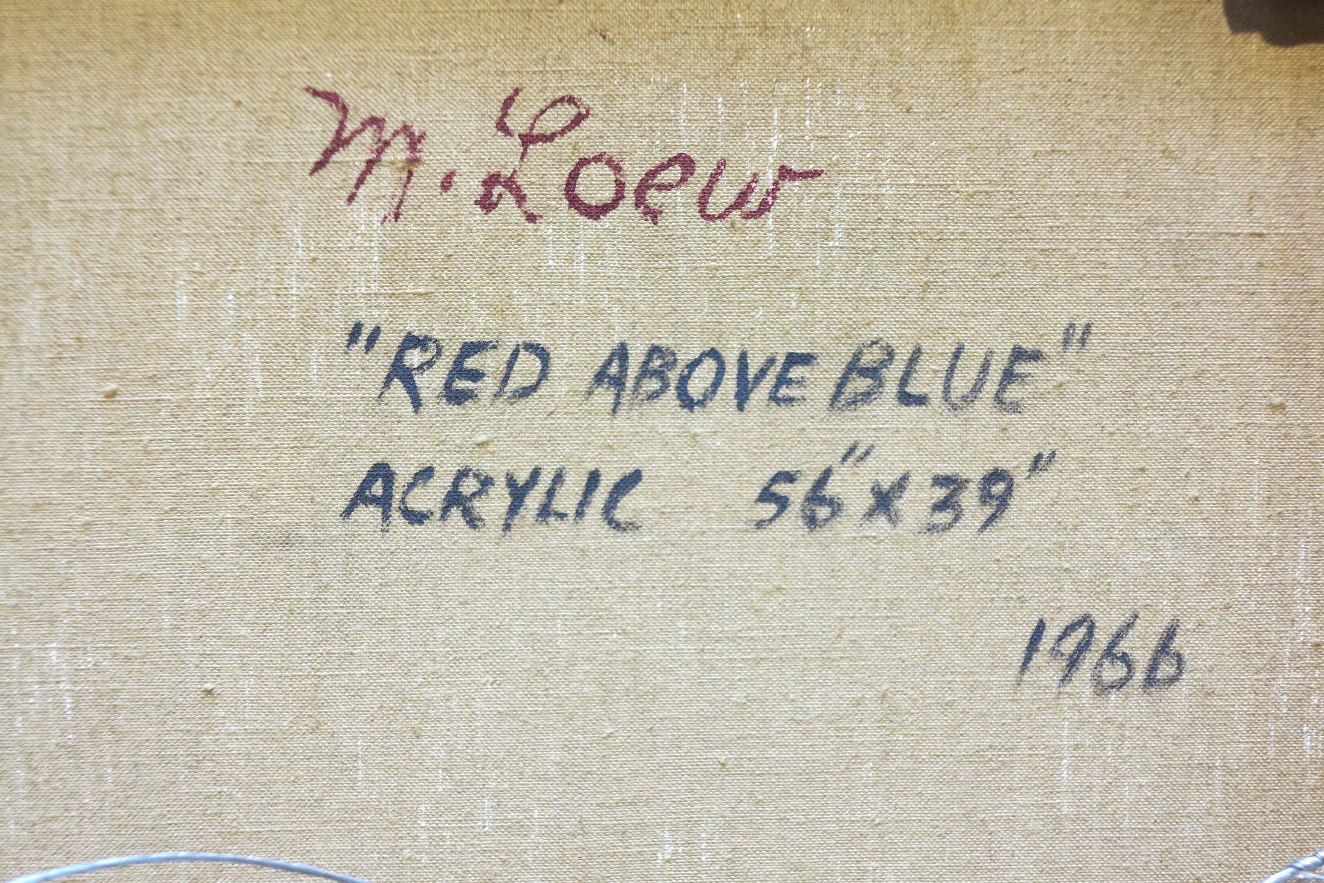 Red Above Blue, 1966 - Hard-Edge Painting by Michael Loew