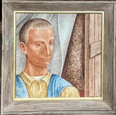 WPA Mural Study 1940 American Scene Modern Social Realism Figurative Mid Century