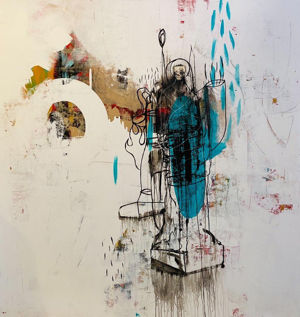 Abstract Painting di Michael Lotenero - A Space Ghost - Su tela