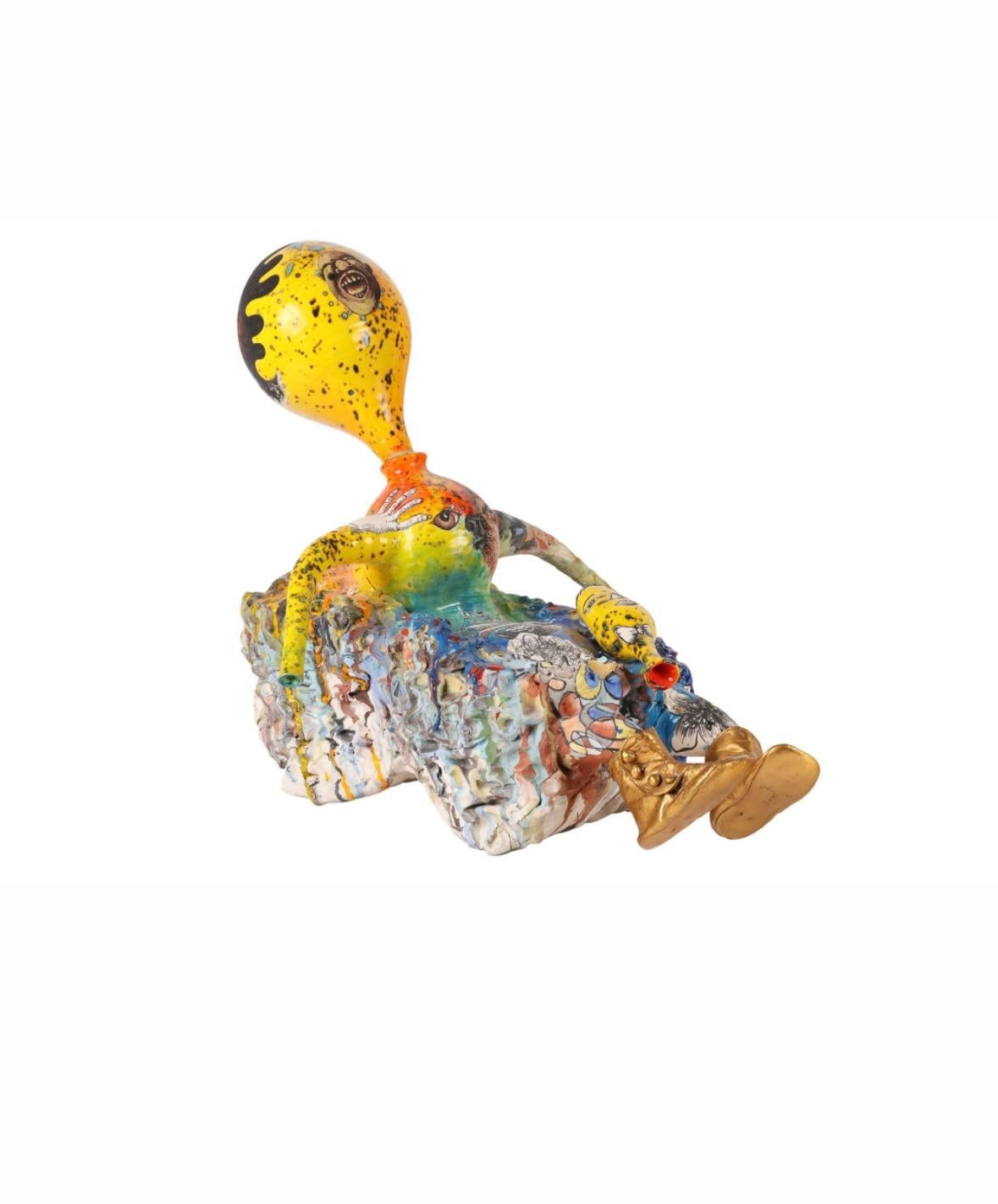 Michael Lucero Abstract Sculpture - “Abstract Ceramic Sculpture”