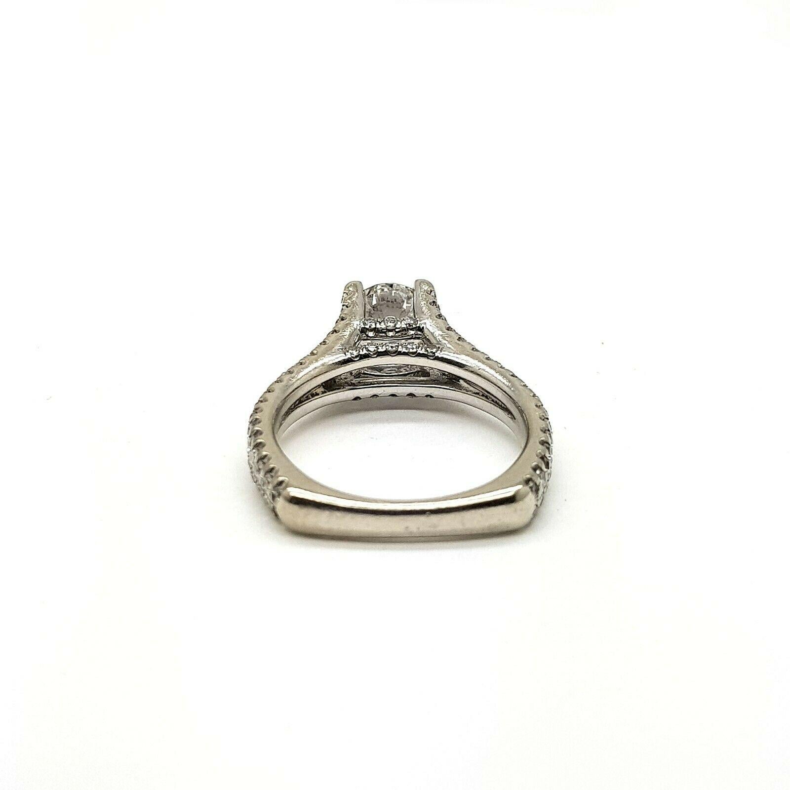 Round Cut  Michael M 18 Karat Semi Mounted Ring with 92 Melee Diamonds Weighing .73 Pts