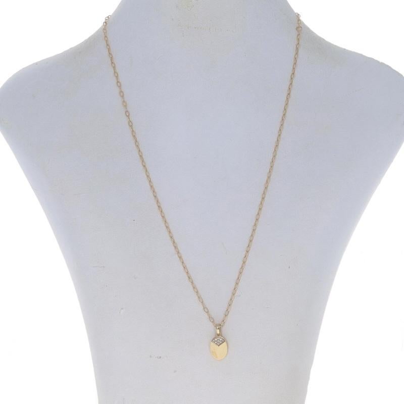 Taille ronde Michael M. Collier pendentif en or jaune 14 carats avec diamants sculptés de 18 pouces en vente