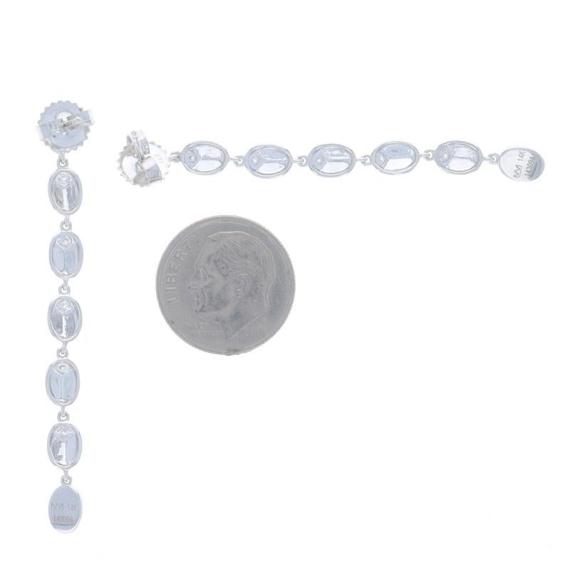 Michael M Carve - Orecchini con diamanti a goccia in oro bianco 14k con foro da 0,11 ct. In condizioni Nuovo in vendita a Greensboro, NC