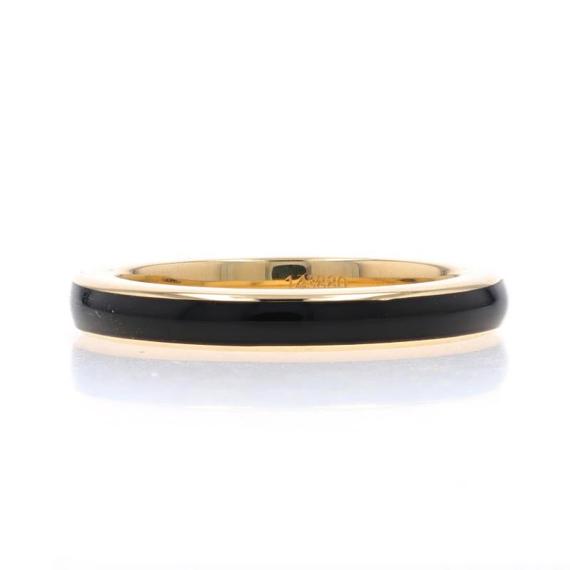 Donna Michael M Chroma - Anello a strisce in oro giallo 14k Sz 6 1/2 in vendita