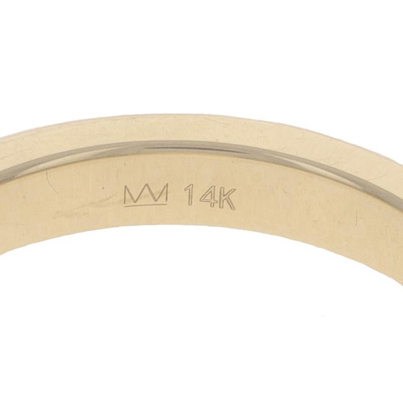 Michael M, bague empilable à rayures en or jaune 14 carats et émail vert chroma, taille 7 en vente 3