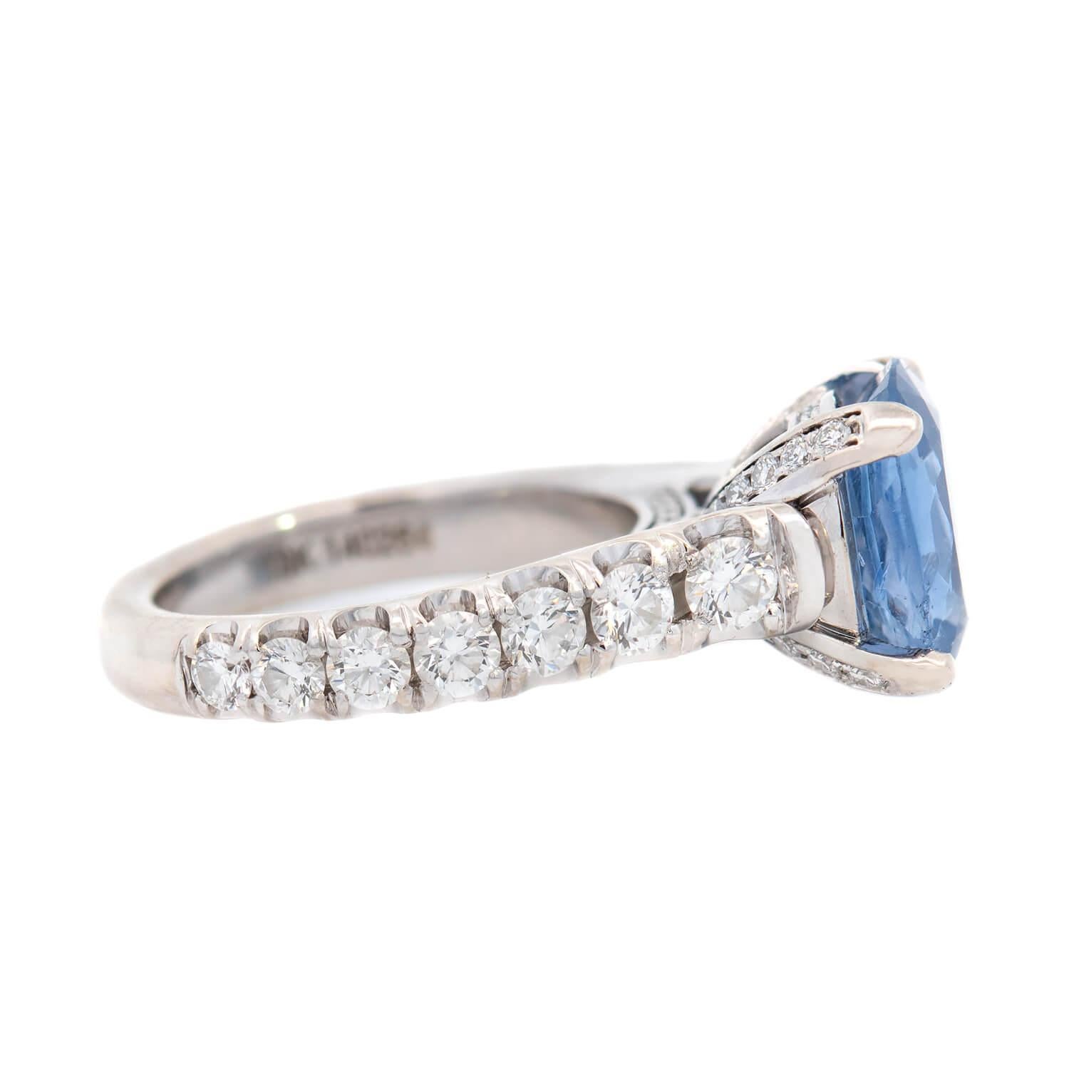 MICHAEL M Estate 18k GIA Sapphire and Diamond Ring 3.67ct (Moderne) im Angebot