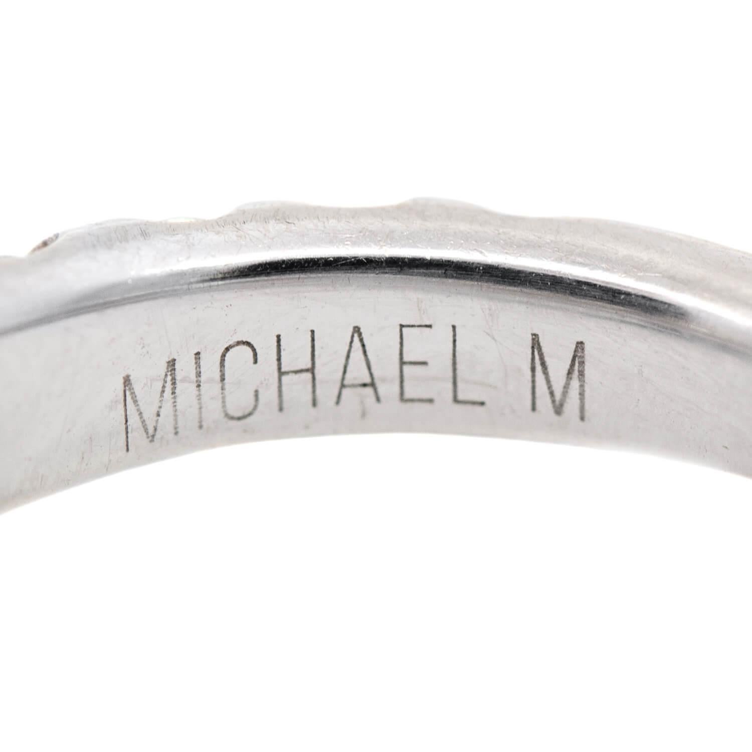 MICHAEL M Estate 18k GIA Sapphire and Diamond Ring 3.67ct für Damen oder Herren im Angebot