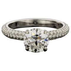 Michael M White Gold 2.16 Carat Round Diamond Solitaire Engagement Ring