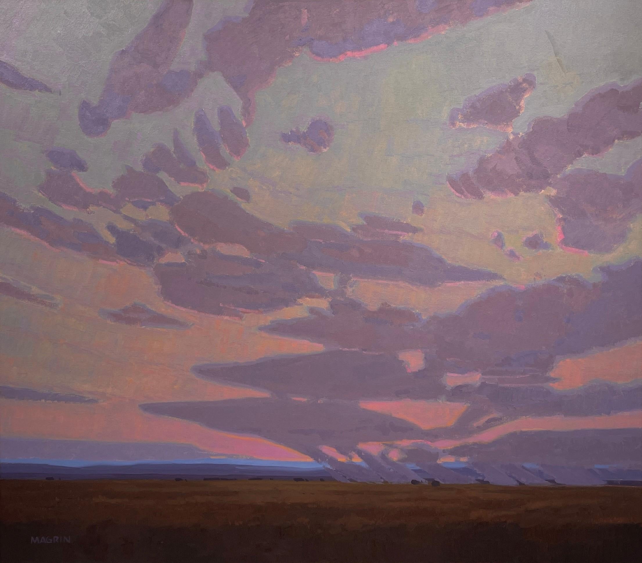 Michael Magrin Figurative Painting – "Erinnerung an heute" (2025) Ölgemälde, Colorado-Landschaft, Sonnenuntergang