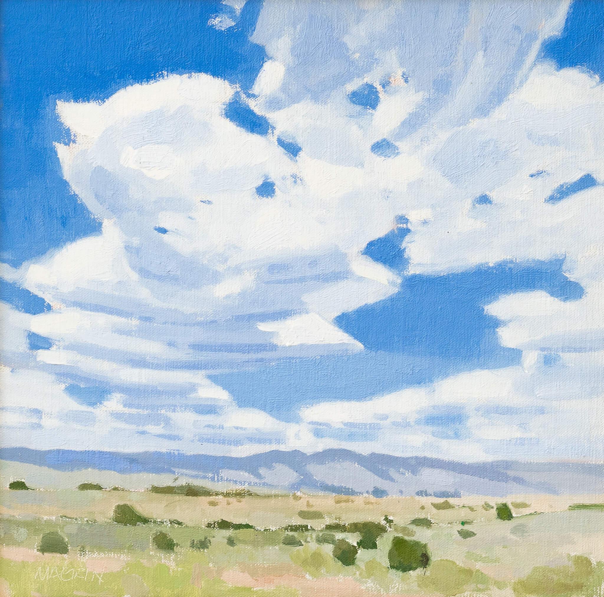 "Unhurried" - Westliche Landschaft und Himmelslandschaft, Ölgemälde auf Leinen